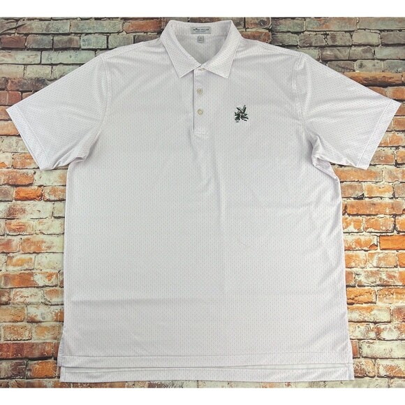 Peter Millar Summer Comfort Performance Golf Polo Palmer Laurel Valley White XL - Picture 2 of 11